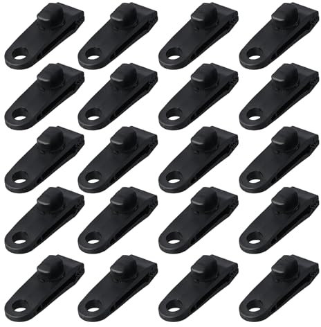 20 Stück Plane Befestigung Clip, Multifunktion Zeltklemme, Markisenklemme, für Boots Zelte Markisen Pavillon, Pool Planen, Windseil und Banner
