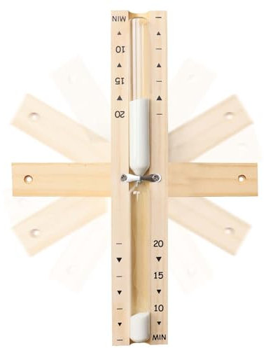 Sanduhr Sauna, Sanduhr 20 Minuten, 20 Minuten Hölzerner Sand, Drehung der Dhamuhr, Reldo De Arena, ist mit Zeitgläsern im Zeitkanal Sandale und Baloo Betäubt