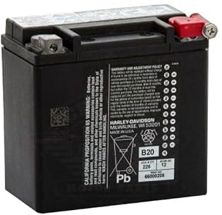 Batteria AGM OEM (Harley-Davidson) Compatibil Per Modelli Sportster 2004-2021, 150x145x85mm, 12V, 12Ah, 225A Corrente di Avviamento, Terminali M6, 5.3kg - Codice Originale 66000208