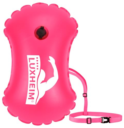 LUXHEIM 1 Pack / 2 Pack Swim Buoy Tow Float Dry Bag for Open Water Swimming | Highly Visible Swim Float Inflatable, Wild Swimming Buoy, Waterproof for Water Sport Kayaker Swimmer Triathlete SUP Surfer