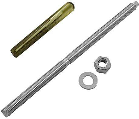 Lumonic tige d'ancrage + cartouche d'ancrage M12 x 250 acier inoxydable A4 I Pour utilisation comme cheville métallique I Pour différents types de montages traversants