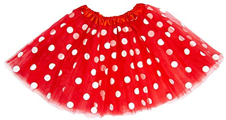 Oblique Unique® Tutu tutu pour femme - Jupe rouge à pois blancs - Accessoire de costume pour carnaval et fête à thème.