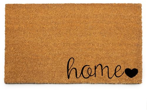 PLUS Haven Zerbino in fibra di cocco con retro resistente, dimensioni 44,5 x 76,2 cm, facile da pulire, bel colore e dimensioni per uso esterno e interno, decorazione per la casa