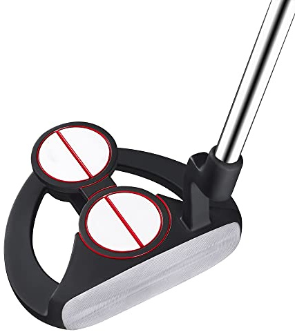 Mazel Golf-Putter für Herren, Rechtshänder, GS7 schwarz-Blauer Griff