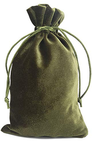 Velvet Tarot Bag - Tarot Card Bag & Dice Bag, Lanyard for Playing Cards, Tarot Game Rider Waite Cards Oracle Bijoux, Green, Modern