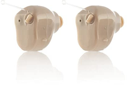 InnovaGoods® Amplificatore acustico intrauricolare Hearzy con 3 modalità audio, 3 livelli di volume, microfono, cavo per collegare a dispositivi esterni, custodia per il trasporto, ideale per la music