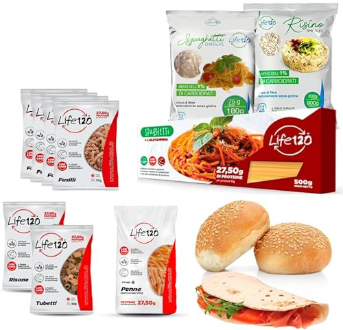 Life 120 - Box Pranzo Low Carb 30 giorni - Kit Pranzo Proteico con Prodotti Keto a tasso ridotto di Carboidrati Ricchi di Fibre e Alto Contenuto di Proteine
