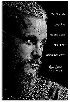 ELedvb HD Vikings Ragnar Zitate 80er 90er Jahre Vintage Filmposter Leinwand Poster Dekorative Malerei Leinwand Wandposter und Kunstdruck Modern Familie Schlafzimmer Dekor Poster 20 x 30 cm