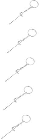 PRETYZOOM 5St Fechten Schlüsselanhänger Golddekor Fechtgeschenke Schlüsselringe Schlüsselbund Fecht-Schlüsselanhänger-Souvenir Schlüsselanhänger für Sportfans Rucksack Maske