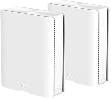 ASUS ZenWiFi BQ16 Pro Quad-Band WiFi 7 Mesh Router (2 Pack), up to 8000 sqft, 2X 10G Ports Each, Smart Home Master with Multi-SSID, VPN & Parental Controls, Subscription-Free Security, AiMesh