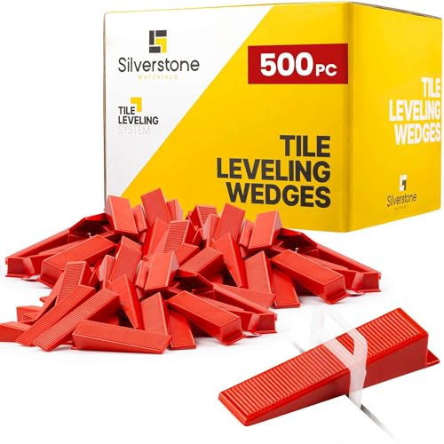 500 Pcs Wedges for Tile Leveling System - Saves You Time for Perfect Precise Installation of Ceramic Tiles - Get Professional Results for Your Shower, Bathroom, Backsplash