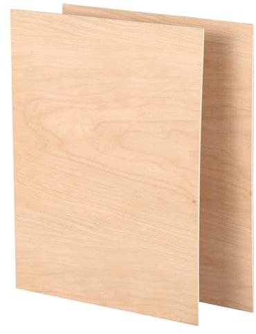 Placa de madera en bruto, placa de madera contrachapada, 4 piezas madera contrachapada de haya roja 1/8 11.8'' x 8.46'' madera sin terminar para artesanías, grabado y corte por láser