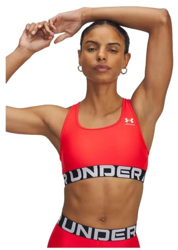 Sujetador deportivo Under Armour HG Mid con marca para mujer, S