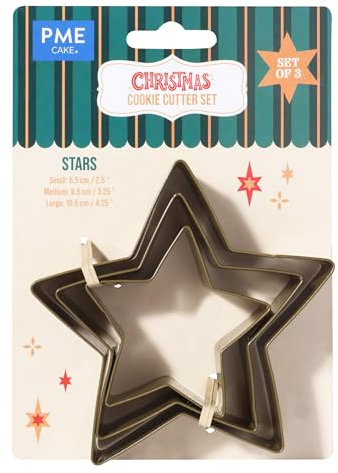 PME Noël Emporte-pièces - Étoiles (3 pièces)