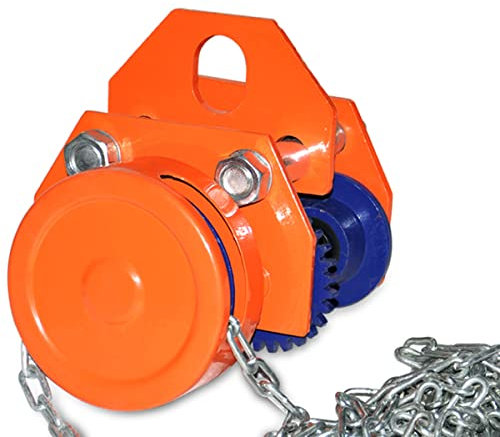 Heavy Duty Manual Trolley for Straight/Curved I Beams, 1T/2T Dual Wheels Push Trolley for Crane Lifts, Garage Hoists, Adjustable Flange Width(Size:2200Lbs,Color:B)