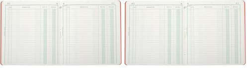 EXACOMPTA - Réf. 930E - 1 Piqûre recettes-dépenses - Numérotée - Format vertical - Dimensions extérieures : 21 x 19 cm - 80 pages - Couleurs aléatoires : Bleu - Jaune - Rouge - Vert (Lot de 2)