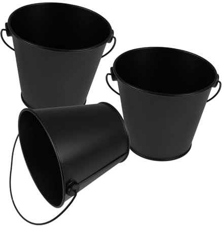 TOYANDONA 3 Pièces Seau à Graisse Tôle Réutilisable de Seau de Barbecue Pratique et Portable pour Collecte Huile pour Grillades et Cuisson Extérieur