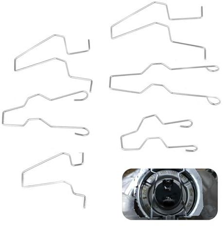 Clip a Molla di Fissaggio della Lampadina 6 per Fissaggio Lampadine Faro, Compatibili con H1, H3, H4, H7 - Kit di Ricambio Durevole e di Alta Qualità per Faro Anabbagliante e Abbagliante