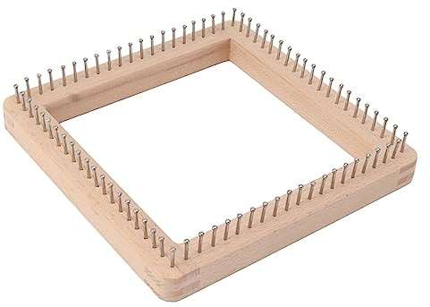 Stor Stickbräda i Robust Trä med Ej Löstagbara Krokar, Vävverktyg för Mattor och Strumpor, DIY Hantverksset för Barn och Vuxna, Kreativ Presentidé