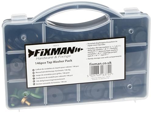 Fixman Wasserhahndichtungs-Sortiment 140-teilig, 1 Stück, schwarz, 795475