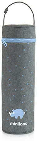 Miniland - Custodia Isotermica per Termos e Biberon Thermibag 500 ml, Borsa Termica con Manico per un Facile Trasporto (Azure)