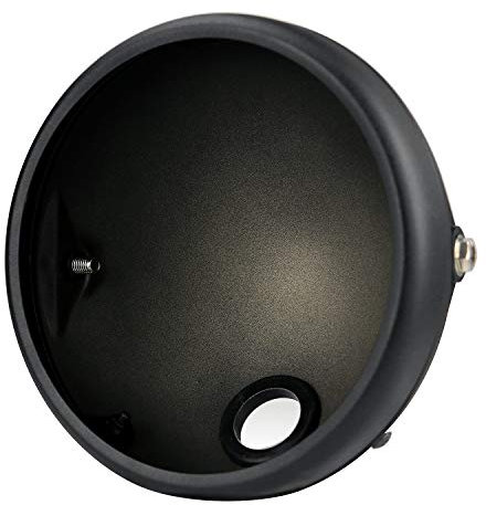 Jevina Phare de moto de base 7 pouces rétro Prince - Phare modifié - Base LED - Phare Shell Base, 386091, Noir