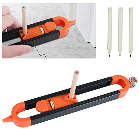 flintronic Jauge de Contour Avec Serrure, Outil de Profil Règle de Mesure Du Travail Du Bois Outils de Jauge de Duplicateur de Contour Irrégulier, Cadeau pour Charpentier