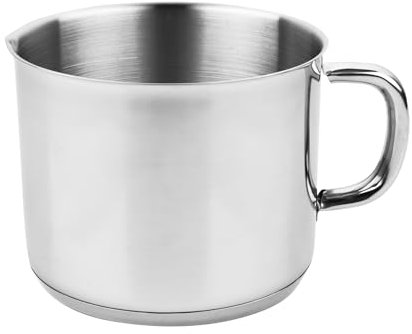 VIER - Pentola casseruola inossidabile, fondo a induzione. 16 cm di diametro x 13 cm di altezza. Capacità 2,6 litri