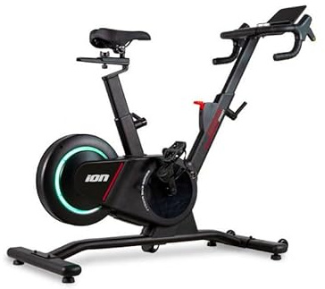 IONFITNESS BH - Smart Bike Arrow Connect - Volante de Inercia de 16kg - Bici Interactiva para Casa con Bluetooth FTMS - Monitor LCD con 32 Niveles de Resistencia - Peso Máx. 110kg