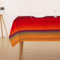 Tischdecke Abwaschbar Fleckschutz Tischdecke 140x220 cm Rechteckig Pflegeleicht Tischwäsche Wasserdicht Lotuseffekt Tischdecke Rot Orange Tischdecke Streifen Tischtuch für Küche, Esstisch, Couchtisch