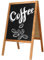 SPRINGOS Tableau publicitaire - Présentoir de trottoir - 100 x 60 cm - Tableau en bois - Tableau à craie - Pour restaurant