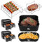 Accesorios para freidora de aire Philips Airfryer Dual Basket 3000 Series NA350, 2 moldes de silicona para freidora de aire caliente de 6L/3L, 2 soportes para freidora de aire con 5 brochetas