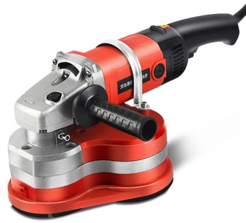 Pulidora de hormigón Amoladora angular con cable mano, para hormigón, 3 cabezales, para pintura epoxi, suelos, 2800 W, para pavimento, pulido sin polvo, desbaste para cemento, piedra, mármol