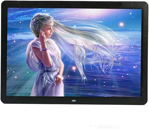 VUIKLCty Cornice Digitale ad Alta Definizione da 17 Pollici + 16 GB, Cornice for Album Fotografico elettronico, Ornamento elettronico for la casa, Macchina pubblicitaria Commerciale(Black)