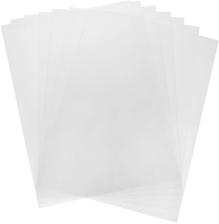 QUARKZMAN 7 st. färgglada plastfolie, transparent film bärnsten storlek A4 färgkorrigeringsgel, vattentätt ljusfilter, 11,7 x 8,3 tum (transparent)