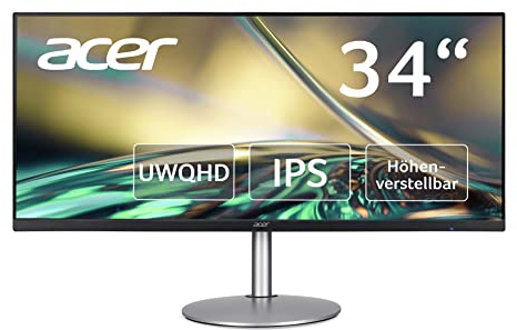 Acer CB2 CB342CKsmiiphzx 86,4 cm (34) 3440 x 1440 Pixel 4K Ultra HD LED Nero, Argento