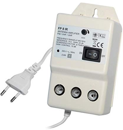Sat-Fox 2 Geräte Antennenverstärker (47-862MHz, Verstärkung 20dB, regelbar 0-10dB)