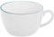 KAHLA 204708A69976C Pronto Line Cappuccino-Obertasse 0,25 l Line ocean green | Kaffeetasse mit türkiser Linie aus Porzellan