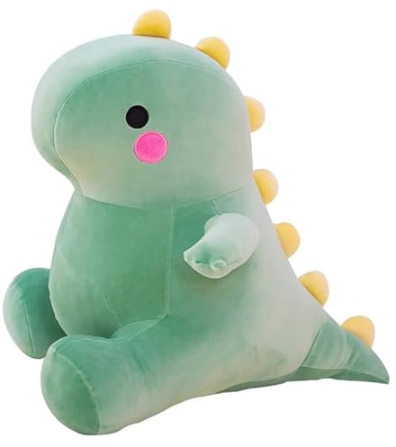 DUANMUL Cute Fat Dinosaur Plush Toys, Soft Stuffed Animals Toys Dolls, Dino Plushies, Cute Birthday Gifts for Kids Girls Boys (Green,8in)