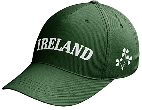 Purple Print House Shamrock Irland Cap Herren Baseballmütze Nations Rugby Fan Irish Football, Flaschengrün, Einheitsgröße