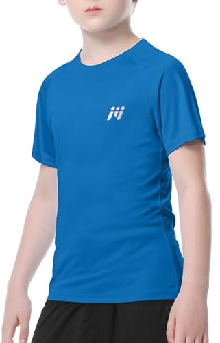 MEETWEE Jungen Rash Guard Kurzarm Kinder Badeshirt UV Schutz UPF 50 + Schwimmshirt Schnelltrocknend