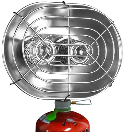 Chauffage de tente portable pour le camping, chauffage de camping portable,Chauffage radiant portable 1050 W - Chauffage extérieur portable, chauffage coupe-vent à double tête, chauffage radiant porta