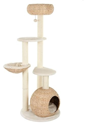 zooplus Kratzbaum Laguna | Schlafplätze aus Wasserhyazinthen-Blättern | Lange Sisal-Kratzstämme | Höhe: 160 cm