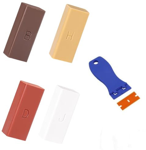 Kit Reparation Parquet, Kit de Réparation de Cire dure, Cire de Réparation de Meubles, Kit de Réparation pour Carrelage pour les Rayures et les Trous Tous les Meubles en Bois, Sol