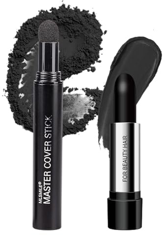 CHSEEO Ritocco Ricrescita Capelli, 2 Stick Colorato di Tintura per Capelli, Coprire Capelli Bianchi, Ombretto Capelli per Uomo e Donna, Resistente al Sudore, Colore Naturale - Nero