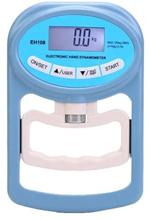 Digital kraftmätare, Kraftmätare, 265lbs/120 Kg Gripstyrketestare Digital Handdynamometer USB LCD-skärm För Kraftträning, Bärbara mätenheter(Blue)