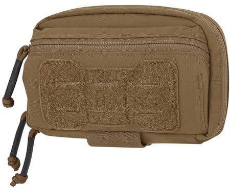 KRYDEX GEAR Pochette d'administration tactique MOLLE Poche avant pour gilet et équipement de poitrine (marron coyote)