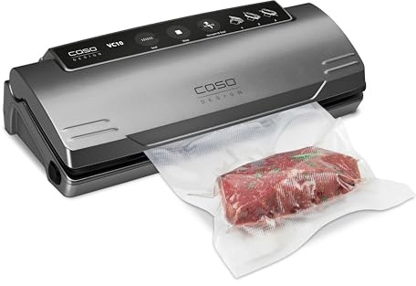 CASO VC10 Plus Edition Vacuum Sealer for Food, Food Saver Vacuum Sealer Machine with Variable Vacuum Strength, Vacuum Food Sealer with 30cm Weld for Sous Vide, Includes 50 Professional Quality Bags