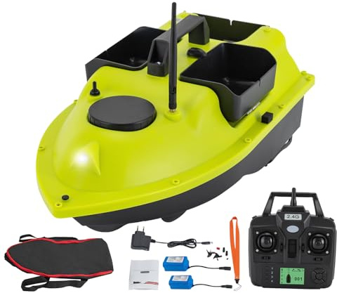 Barco de Pesca con GPS de 600 m, Control LCD, 99 Puntos, Doble Motor