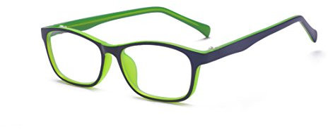 ALWAYSUV Blaulicht-Schutzbrille, transparente UV400-Linse, Computer-Lesebrille, Anti-Überanstrengung der Augen/Anti-Kratzer/Anti-Schmutz, Schlaf besser für Jungen, Mädchen, Grün